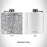 Rendered View of Campbell California Map Engraving on 6oz Stainless Steel Flask in White