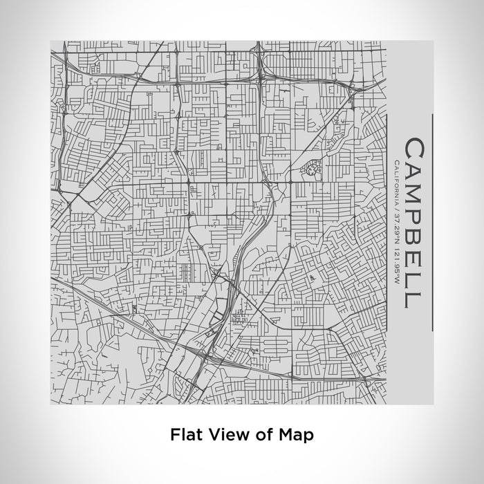 Rendered View of Campbell California Map Engraving on 17oz Stainless Steel Insulated Tumbler