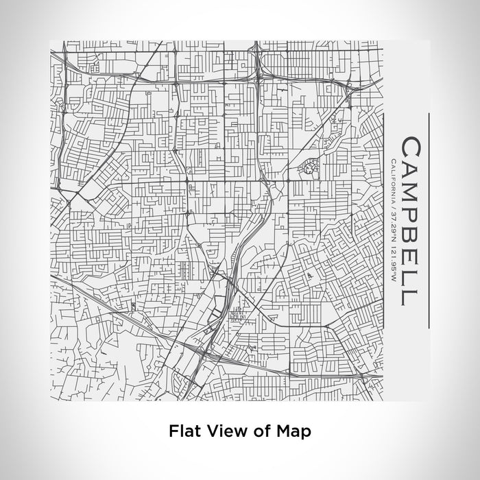 Rendered View of Campbell California Map Engraving on 17oz Stainless Steel Insulated Tumbler in White