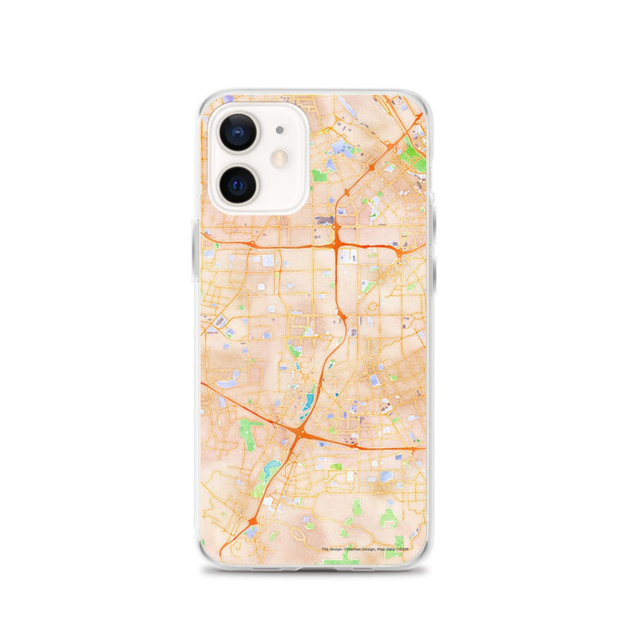 Custom iPhone 12 Campbell California Map Phone Case in Watercolor