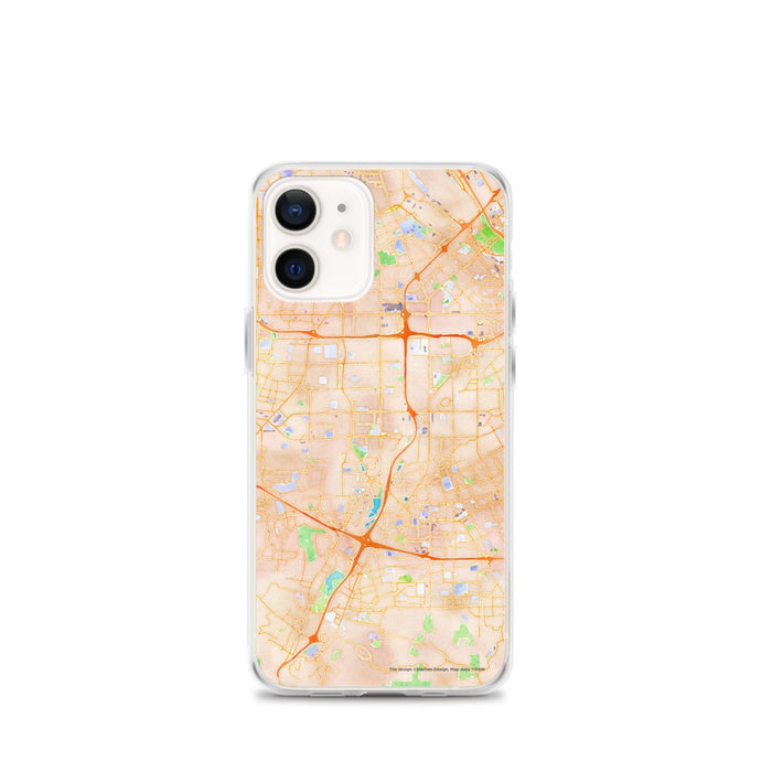 Custom iPhone 12 mini Campbell California Map Phone Case in Watercolor