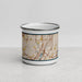 Front View Custom Campbell California Map Enamel Mug in Woodblock