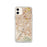 Custom iPhone 11 Campbell California Map Phone Case in Woodblock