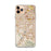 Custom iPhone 11 Pro Max Campbell California Map Phone Case in Woodblock