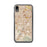 Custom iPhone XR Campbell California Map Phone Case in Woodblock
