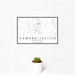 12x18 Campbellsville Kentucky Map Print Landscape Orientation in Classic Style With Small Cactus Plant in White Planter