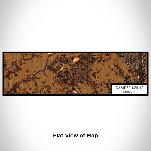 Flat View of Map Custom Campbellsville Kentucky Map Enamel Mug in Ember