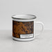 Right View Custom Campbellsville Kentucky Map Enamel Mug in Ember
