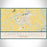 Campbellsville Kentucky Map Print Landscape Orientation in Woodblock Style With Shaded Background