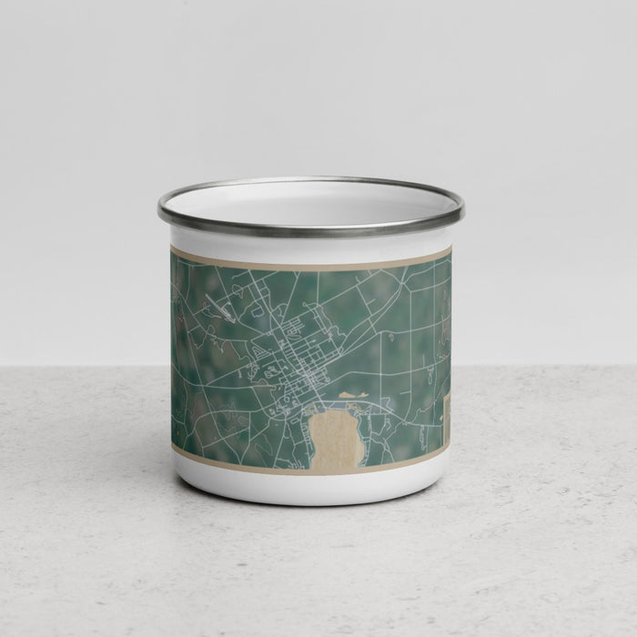 Front View Custom Canandaigua New York Map Enamel Mug in Afternoon