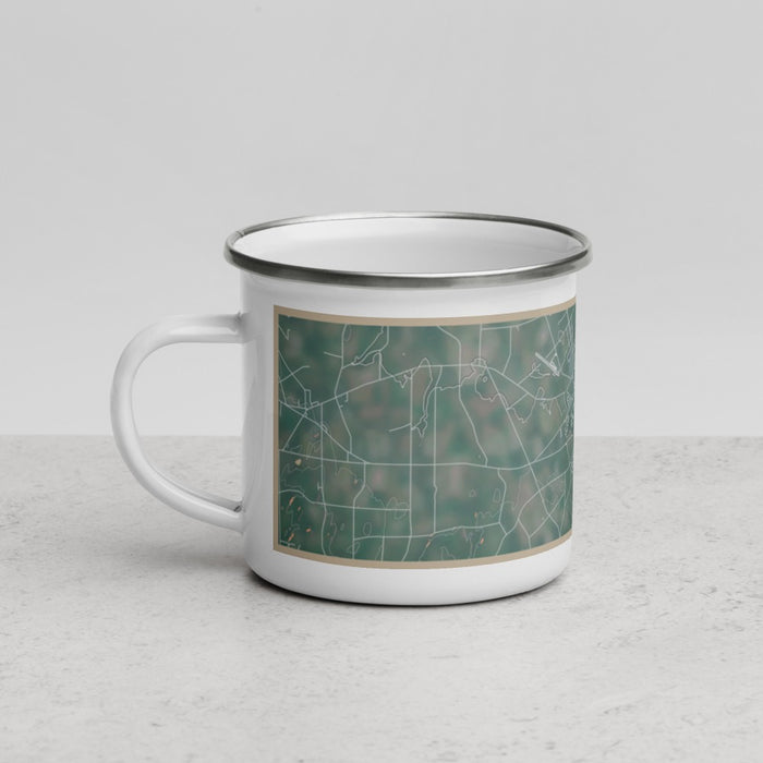 Left View Custom Canandaigua New York Map Enamel Mug in Afternoon