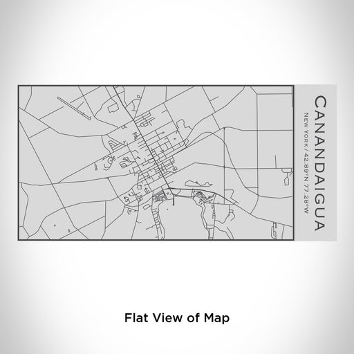 Rendered View of Canandaigua New York Map Engraving on 17oz Stainless Steel Insulated Cola Bottle