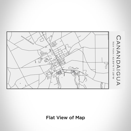 Rendered View of Canandaigua New York Map Engraving on 17oz Stainless Steel Insulated Cola Bottle in White