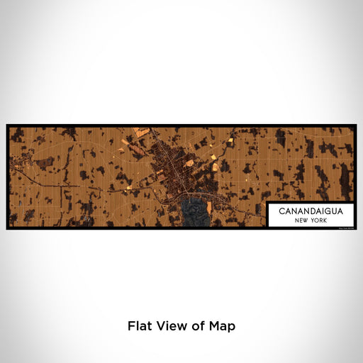 Flat View of Map Custom Canandaigua New York Map Enamel Mug in Ember
