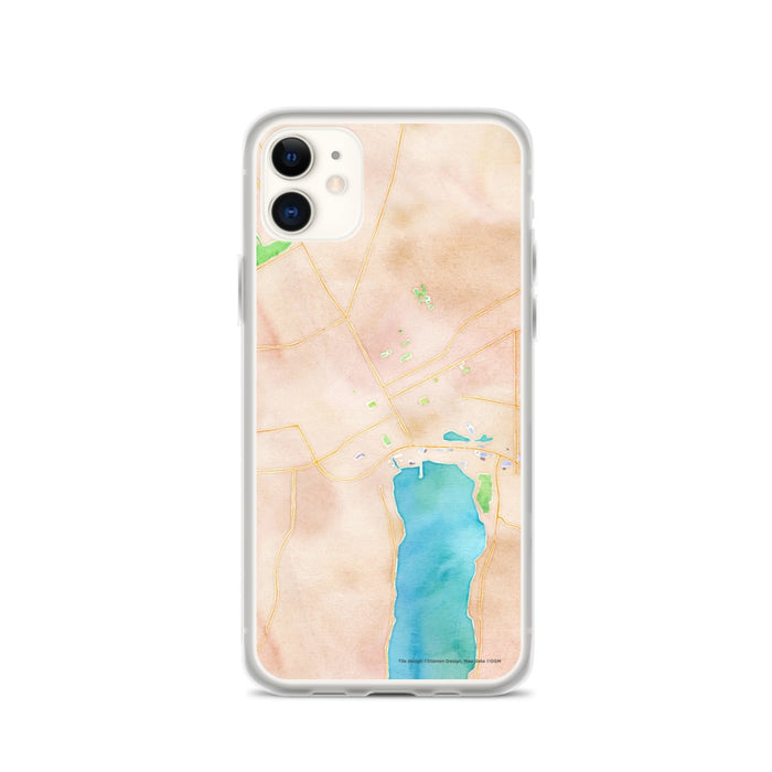 Custom Canandaigua New York Map Phone Case in Watercolor