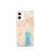 Custom Canandaigua New York Map iPhone 12 mini Phone Case in Watercolor