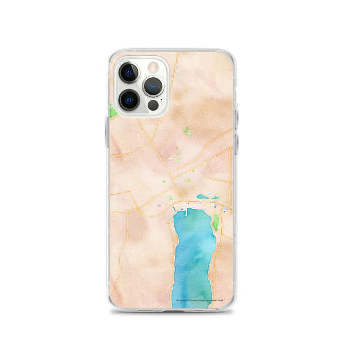 Custom Canandaigua New York Map iPhone 12 Pro Phone Case in Watercolor