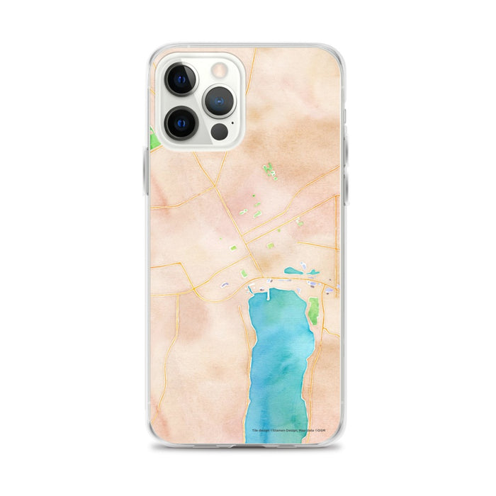 Custom Canandaigua New York Map iPhone 12 Pro Max Phone Case in Watercolor