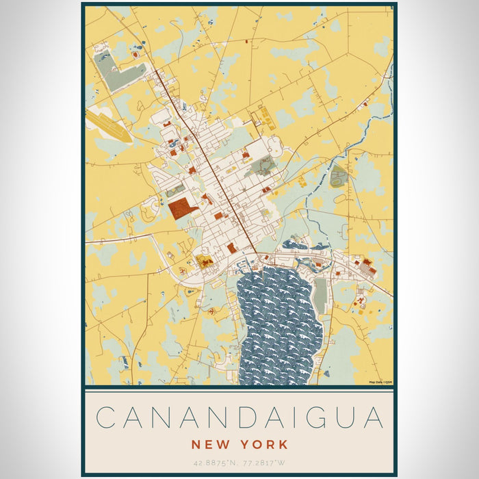 Canandaigua New York Map Print In Woodblock JACE Maps canandaigua-new-york-map-print-in-woodblock-jace-maps