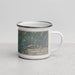 Right View Custom Cannon Beach Oregon Map Enamel Mug in Afternoon