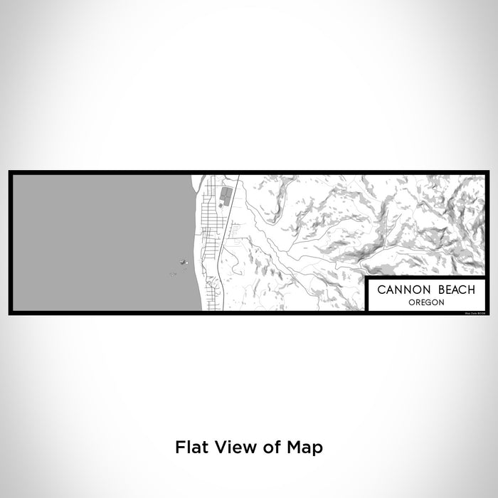 Flat View of Map Custom Cannon Beach Oregon Map Enamel Mug in Classic
