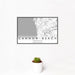12x18 Cannon Beach Oregon Map Print Landscape Orientation in Classic Style With Small Cactus Plant in White Planter