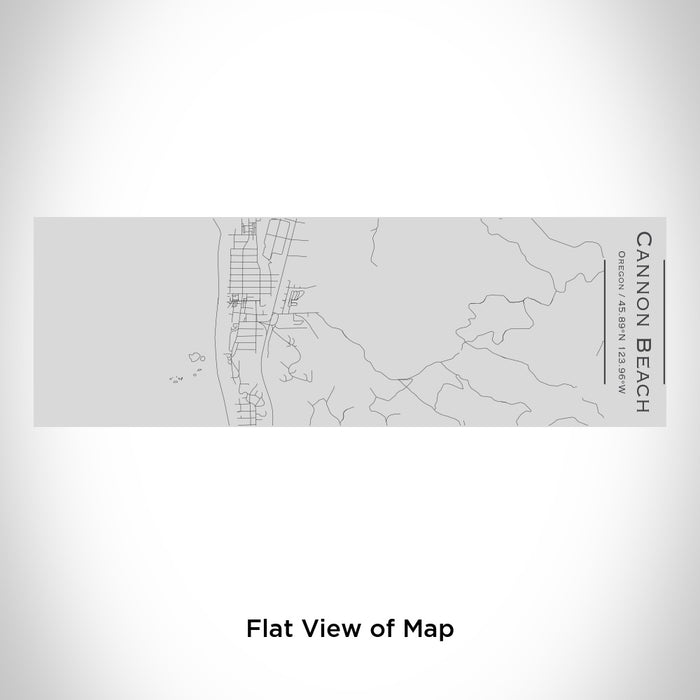 Rendered View of Cannon Beach Oregon Map Engraving on 10oz Stainless Steel Insulated Cup with Sipping Lid