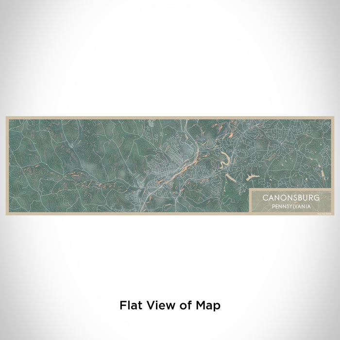 Flat View of Map Custom Canonsburg Pennsylvania Map Enamel Mug in Afternoon