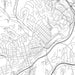 Canonsburg Pennsylvania Map Print in Classic Style Zoomed In Close Up Showing Details
