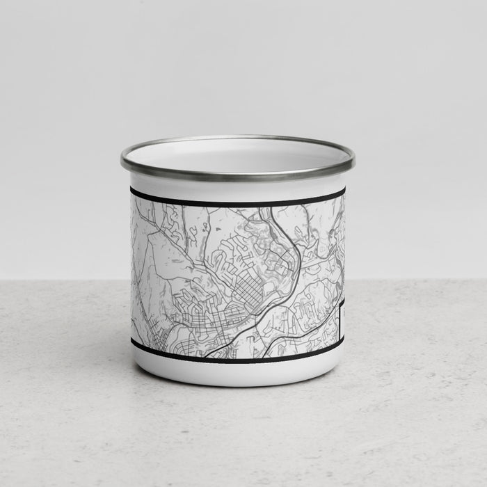 Front View Custom Canonsburg Pennsylvania Map Enamel Mug in Classic