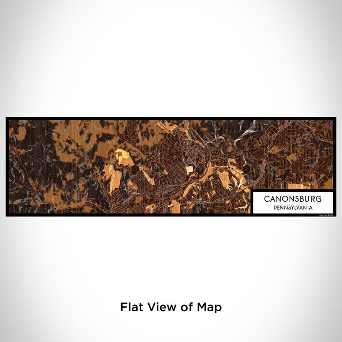 Flat View of Map Custom Canonsburg Pennsylvania Map Enamel Mug in Ember