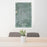 24x36 Canton Ohio Map Print Portrait Orientation in Afternoon Style Behind 2 Chairs Table and Potted Plant