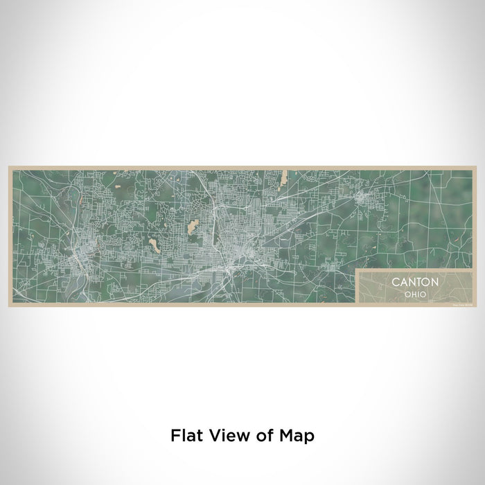 Flat View of Map Custom Canton Ohio Map Enamel Mug in Afternoon