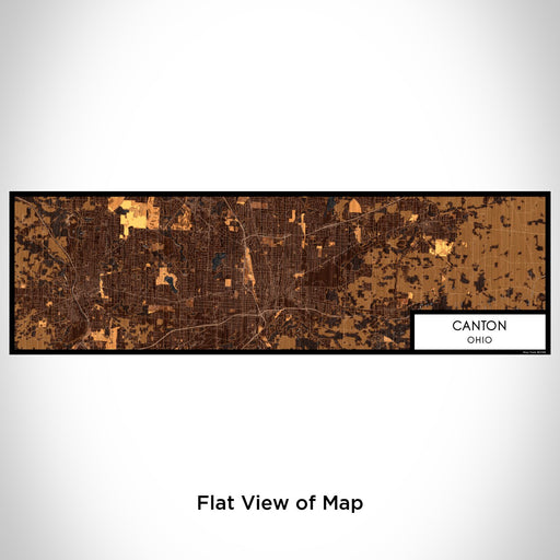 Flat View of Map Custom Canton Ohio Map Enamel Mug in Ember