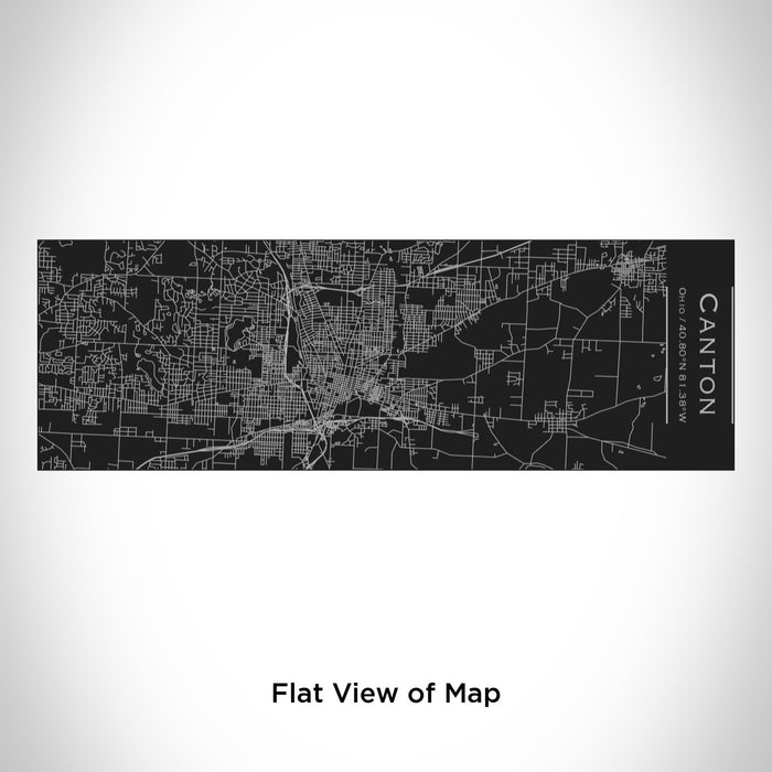 Rendered View of Canton Ohio Map Engraving on 10oz Stainless Steel Insulated Cup with Sliding Lid in Black