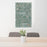 24x36 Canyon Texas Map Print Portrait Orientation in Afternoon Style Behind 2 Chairs Table and Potted Plant