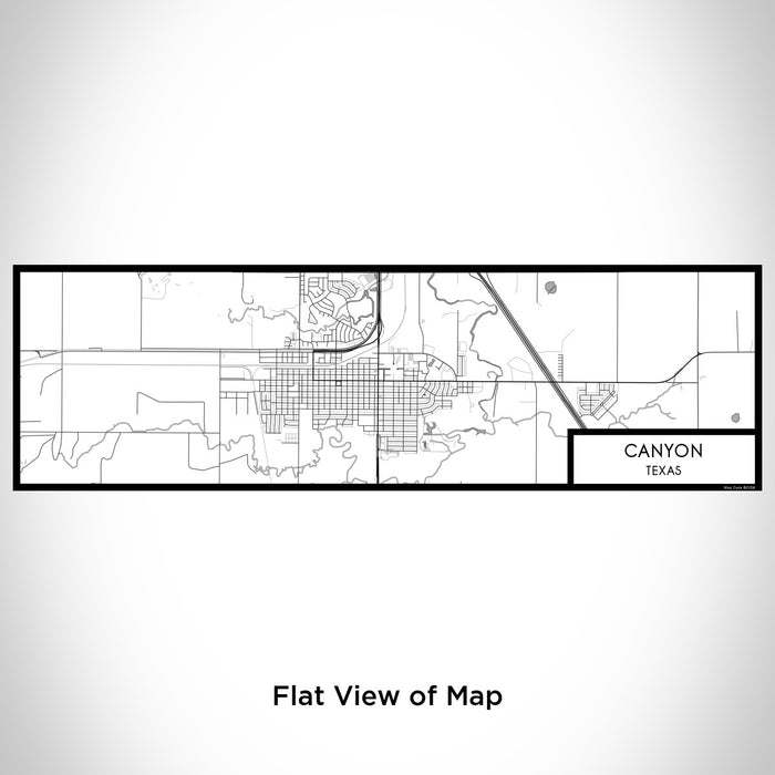 Flat View of Map Custom Canyon Texas Map Enamel Mug in Classic