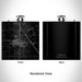 Rendered View of Canyon Texas Map Engraving on 6oz Stainless Steel Flask in Black
