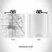 Rendered View of Canyon Texas Map Engraving on 6oz Stainless Steel Flask in White