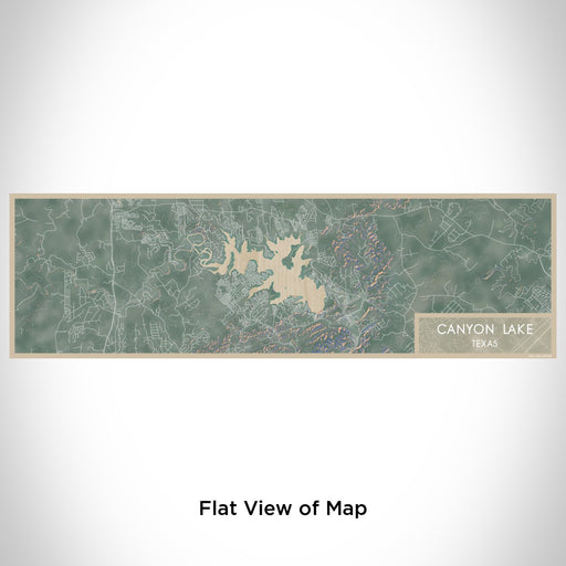 Flat View of Map Custom Canyon Lake Texas Map Enamel Mug in Afternoon