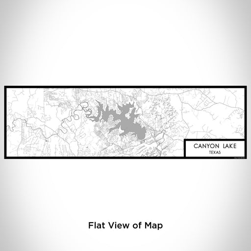 Flat View of Map Custom Canyon Lake Texas Map Enamel Mug in Classic