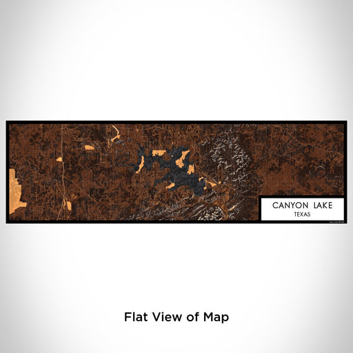 Flat View of Map Custom Canyon Lake Texas Map Enamel Mug in Ember