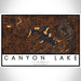 Canyon Lake Texas Map Print Landscape Orientation in Ember Style With Shaded Background