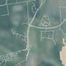 Cape Charles Virginia Map Print in Afternoon Style Zoomed In Close Up Showing Details