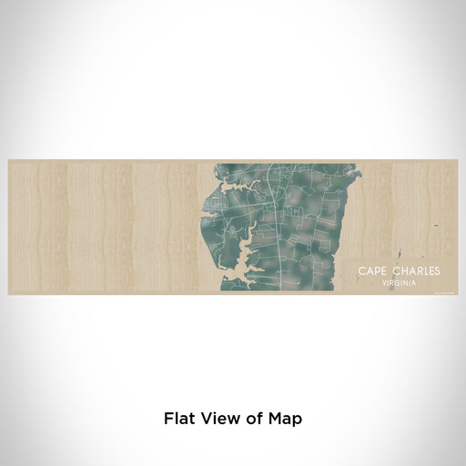 Flat View of Map Custom Cape Charles Virginia Map Enamel Mug in Afternoon