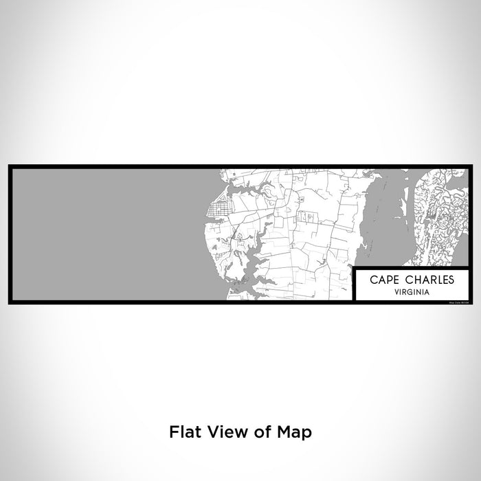 Flat View of Map Custom Cape Charles Virginia Map Enamel Mug in Classic