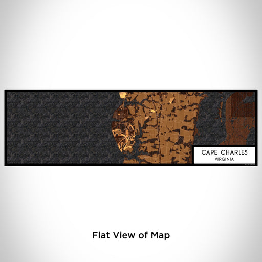 Flat View of Map Custom Cape Charles Virginia Map Enamel Mug in Ember