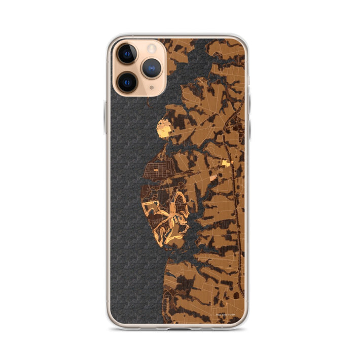 Custom Cape Charles Virginia Map Phone Case in Ember
