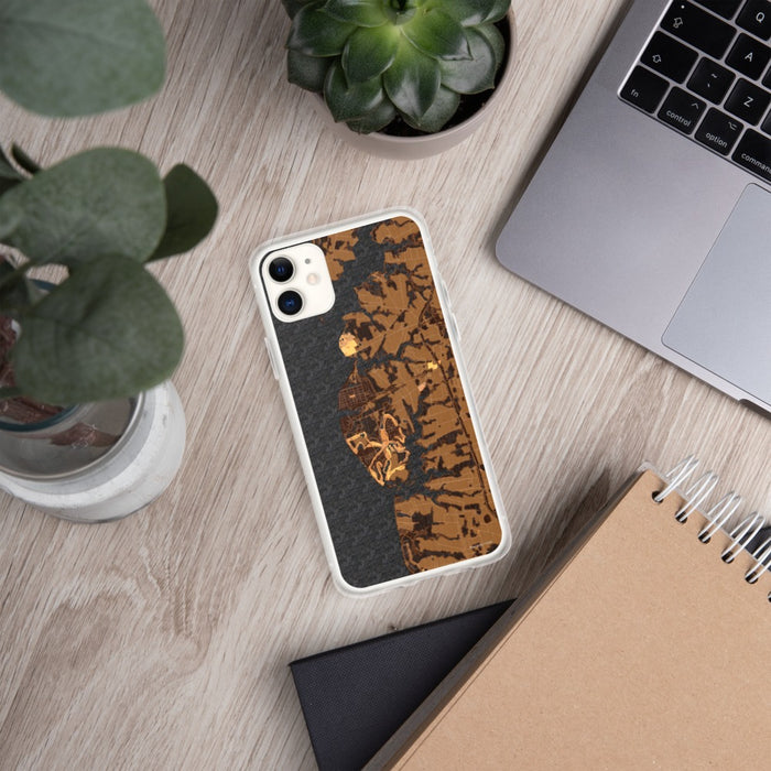 Custom Cape Charles Virginia Map Phone Case in Ember