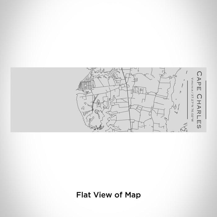 Rendered View of Cape Charles Virginia Map Engraving on 10oz Stainless Steel Insulated Cup with Sipping Lid